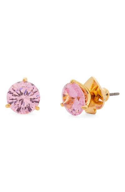 Shop Kate Spade Trio Prong Studs In Pink