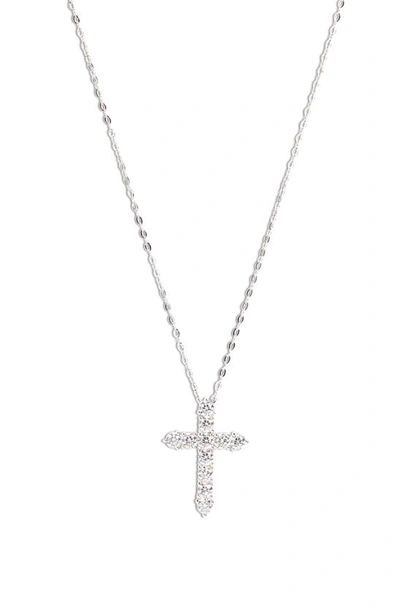 Shop Nadri Cross Pendant Necklace In Silver