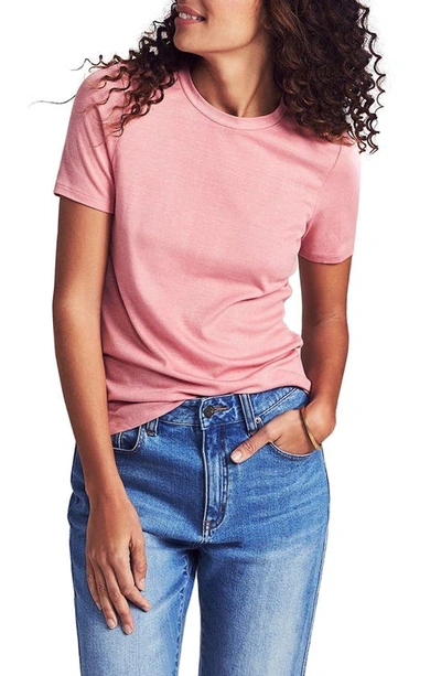 Shop Faherty Didion Hemp & Organic Cotton T-shirt In Pink