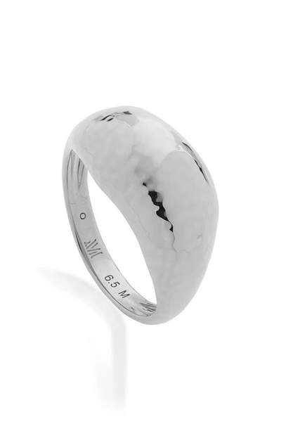 Monica Vinader Silver Deia Domed Ring In Silver