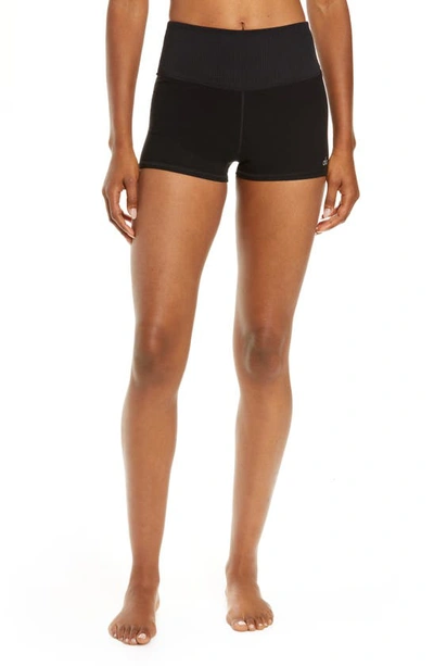 Shop Alo Yoga Aura Bike Shorts In Black