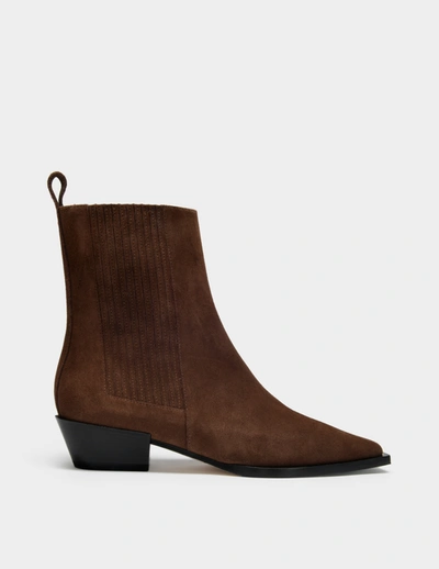 Shop Aeyde Belinda Ankle Boots In Brown