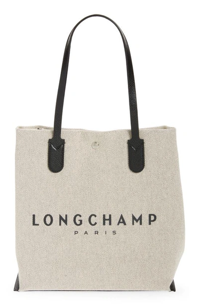 Shop Longchamp Essential Toile Tote In Ecru