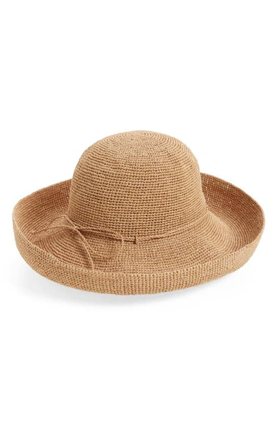Shop Helen Kaminski Provence 12 Packable Raffia Hat In Nougat