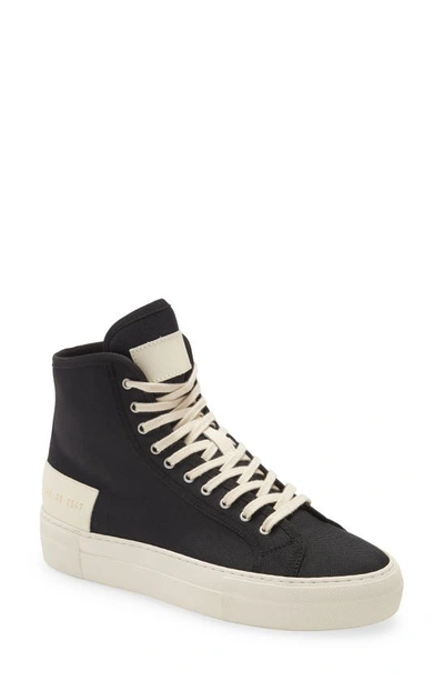 Common Projects Tournament High Recycled Nylon Sneaker In Black