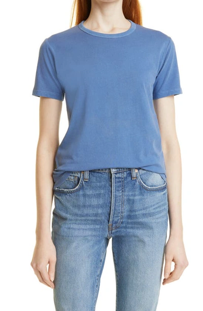 Shop Alex Mill Frankie Organic Cotton T-shirt In Ocean Blue