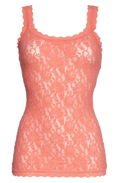 Shop Hanky Panky Signature Lace Camisole In Peachy Keen Orange