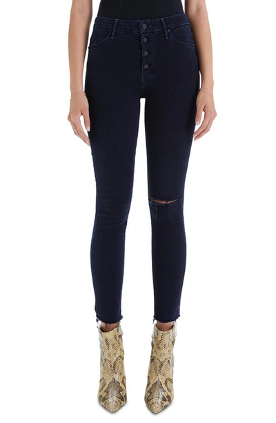 Shop Mother The Pixie Ankle Fray Skinny Jeans In Holding Hands Tightly
