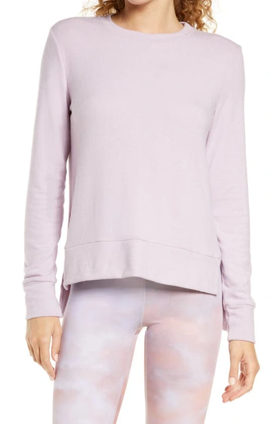 Shop Beyond Yoga Side Slit Pullover In Lavender Dream