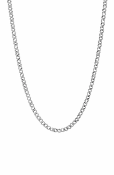 Degs & Sal Sterling Silver Cuban Chain Necklace In Silver