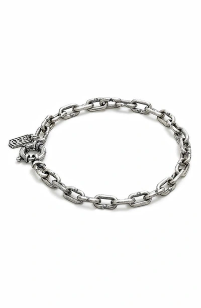 Degs & Sal Sterling Silver Lock Chain Bracelet In Silver