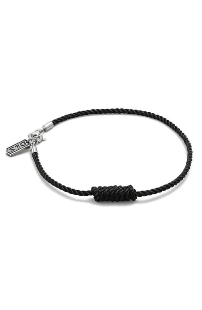 Shop Degs & Sal Knotted Rope Bracelet In Black