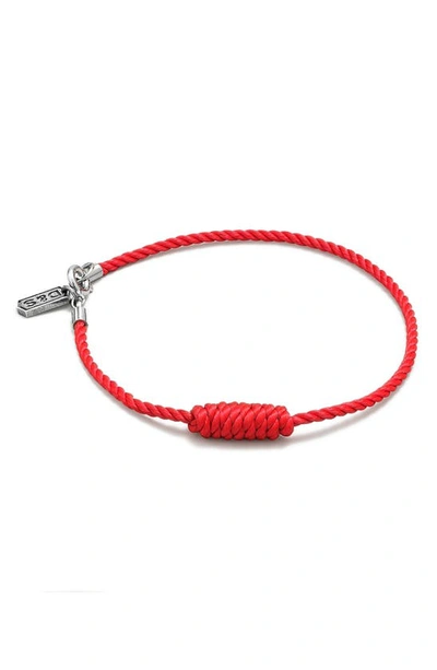 Shop Degs & Sal Knotted Rope Bracelet In Red
