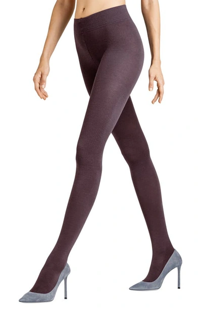 Shop Falke Virgin Wool Blend Tights In Barolo