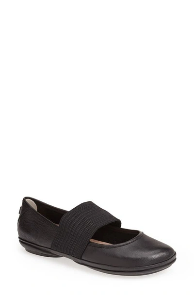 Shop Camper Right Nina Leather Ballerina Flat In Black