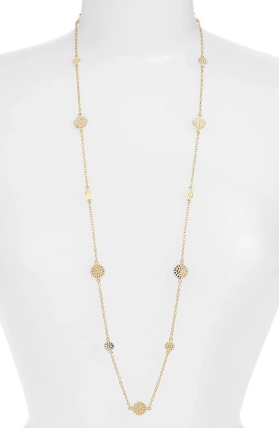 Shop Anna Beck Long Multi Disc Station Necklace In Gold
