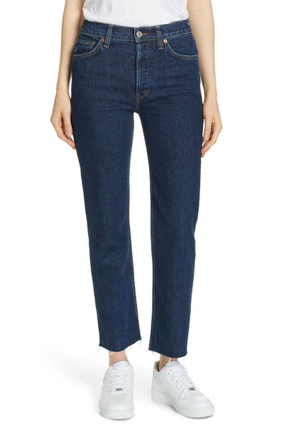 Re/done Originals High Waist Stovepipe Jeans In Mid 70s