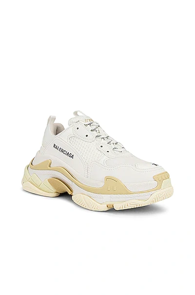 Shop Balenciaga Triple S Sneakers In White