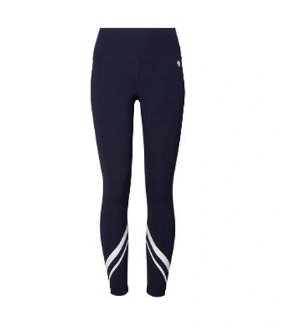 Tory Sport Tory Burch Compression Logo 7/8 Legging in Black