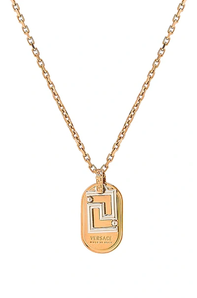 Shop Versace Necklace In Gold