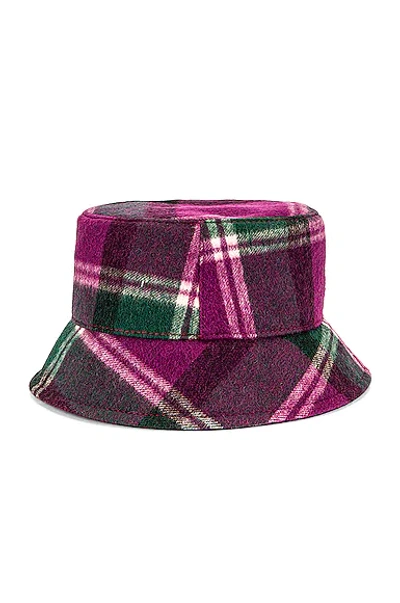 Shop Alberta Ferretti Athleisure Bucket Hat In Fantasy Print Violet