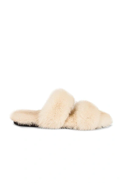 Shop Saint Laurent Bleach Sandals In Cream