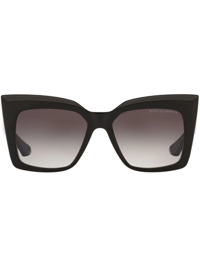 Shop Dita Eyewear Telemaker Chunky Sunglasses In Grau