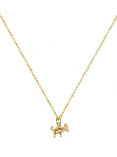 Shop Patcharavipa 18kt Yellow Gold Tiny Goat Necklace