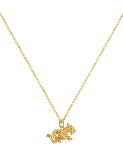 Shop Patcharavipa 18kt Yellow Gold Tiny Dragon Necklace