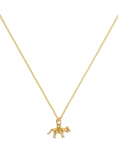 Shop Patcharavipa 18kt Yellow Gold Tiny Tiger Necklace