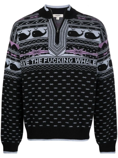 Shop Phipps Save The Whales Jumper In Schwarz