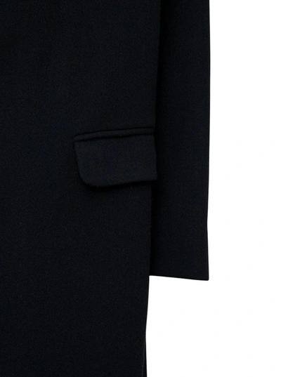 Shop Isabel Marant Efezia Single-breasted Black Coat In Wool Blend