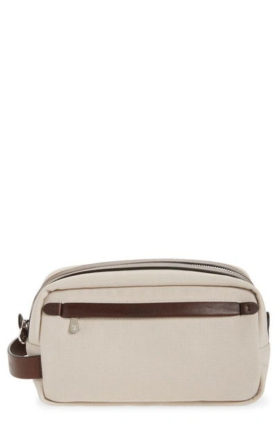 Shop Brunello Cucinelli Canvas Dopp Kit In Beige