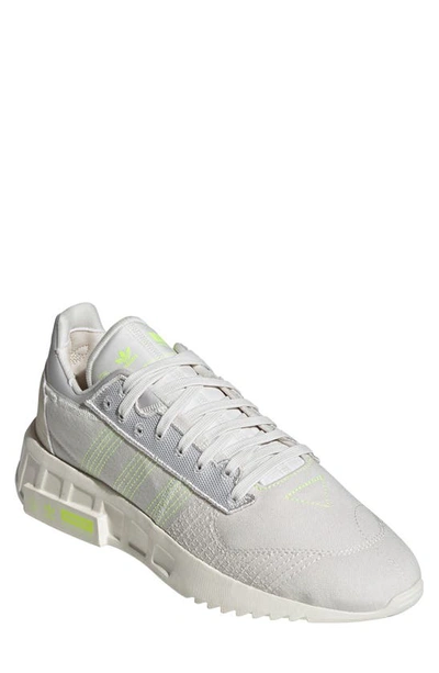 Shop Adidas Originals Geodiver Primeblue Sneaker In White/ Yellow/ Grey