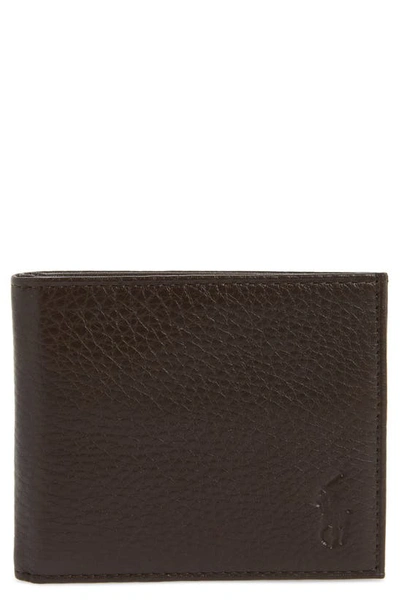 Shop Polo Ralph Lauren Bifold Leather Wallet In Brown