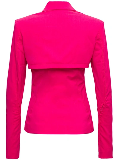 Shop Jacquemus La Veste Obiou Pink Wool Blazer