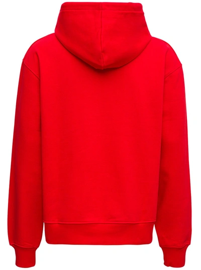 Shop Jacquemus Le Pistoun Red Organic Jersey Hoodie