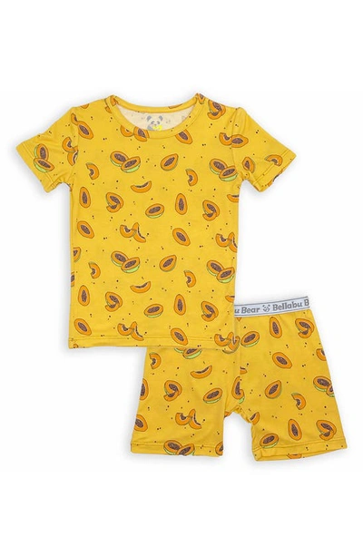 Shop Bellabu Bear Kids' Papaya Two-piece Fitted Pajamas