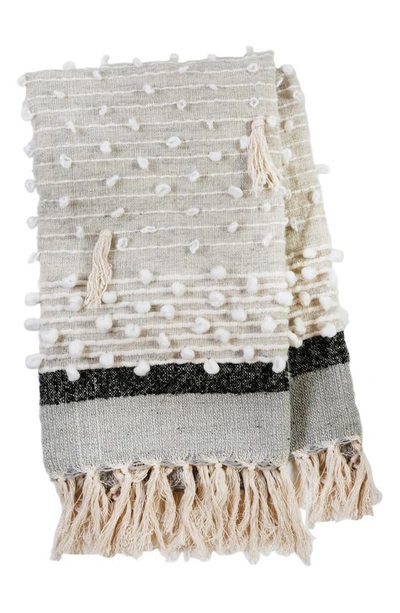 Shop Pom Pom At Home Ziggy Woven Throw Blanket In Grey/ Charcoal