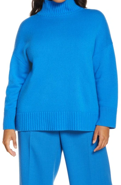 Shop Lafayette 148 Kindcashmere Turtleneck Sweater In Ultramarine