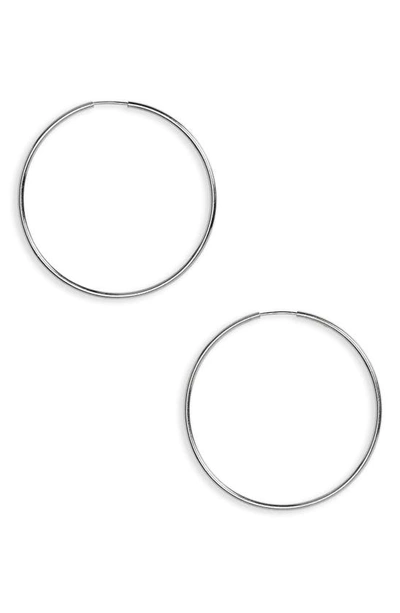 Argento Vivo 40mm Endless Hoops In Silver