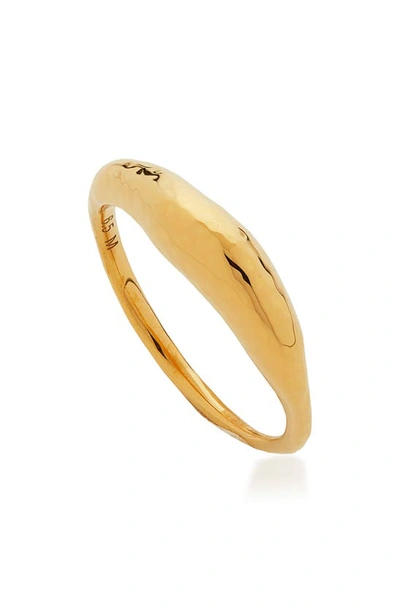 Shop Monica Vinader Gaia Ring In Yellow Gold