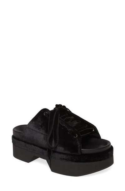 Shop Simone Rocha Platform Slide Sandal In Black
