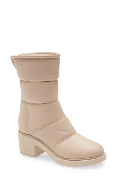 Shop Gianvito Rossi Genuine Shearling Lined Boot In Mousse