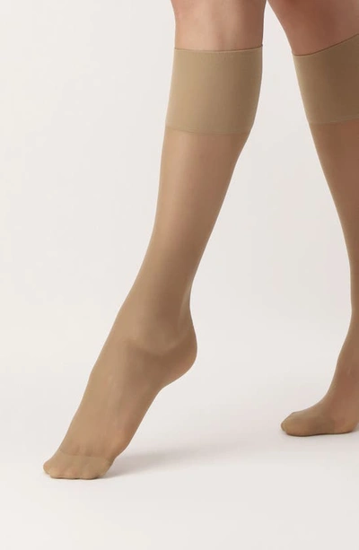 Shop Oroblu 2-pack Compression Knee Highs In Skin