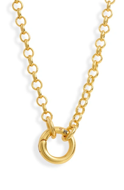 Shop Madewell Circle Link Chain Necklace In Vintage Gold
