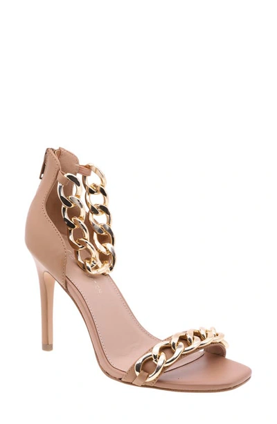 Shop Bcbgeneration Isinna Chain Ankle Strap Sandal In Tan Leather
