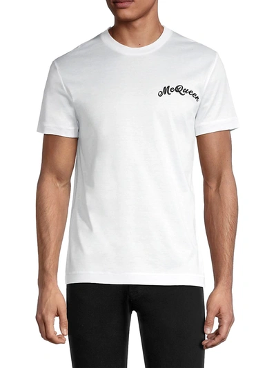 Shop Alexander Mcqueen Logo Jersey T-shirt In Black