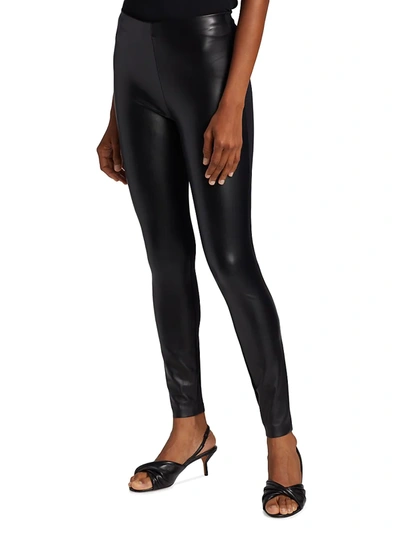 Shop Wolford Women's Jo Vegan Leather Leggings In Black