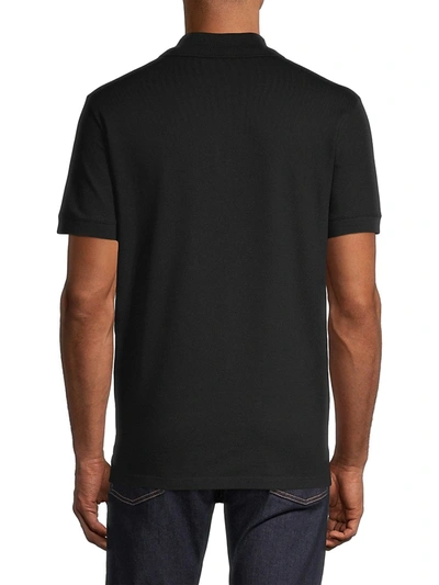 Shop Alexander Mcqueen Men's Pique Polo Shirt In Black